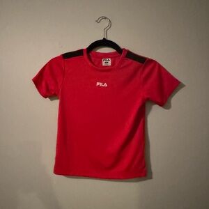 Fila Kids Vibrant Red Tee with Black Accents